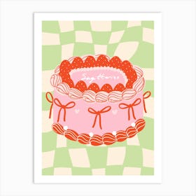 Sagittarius Coquette Cake Art Print