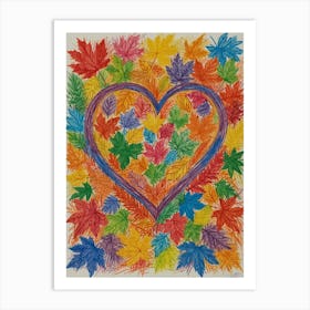 Heart Of Leaves 7 Art Print