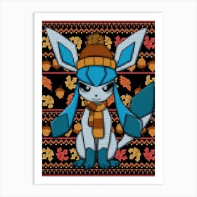 Fall Glaceon Sweater - Pokemon Autumn Art Print