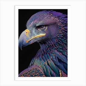 Vulture Pointillism Bird Art Print