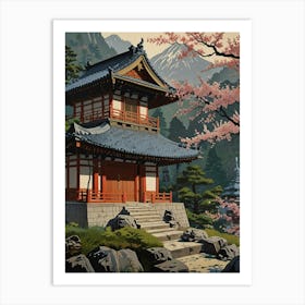 Japanese Temple Art Print