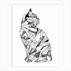 Geometric Cat 1 Art Print