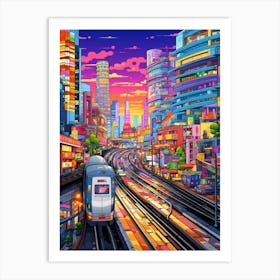 Bangkok Pixel Art 2 Art Print