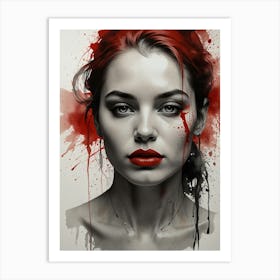 Bloody Woman Art Print