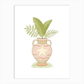 Leaves In A Vase Art Print
