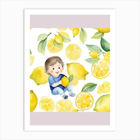 Child With Sour Lemon Art Print