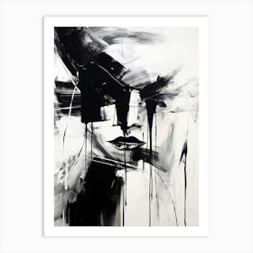 Silence Abstract Black And White 5 Art Print