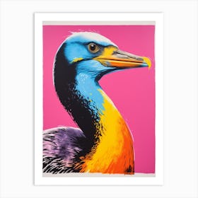 Andy Warhol Style Bird Cormorant 2 Art Print