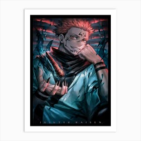 Sukuna Jujutsu Kaisen Anime Poster 1 Art Print