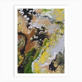 Abstract art print on canvas "Cosmic Forest Harmony". Art Print