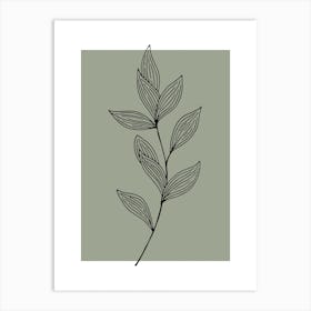 Leaf Drawing Art Print