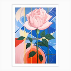 Rose 9 Hilma Af Klint Inspired Pastel Flower Painting Art Print