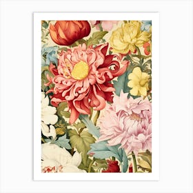 Floral Wallpaper 27 Art Print