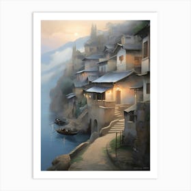 Chinese Village 2 Art Print