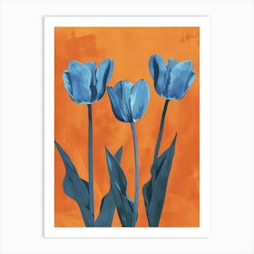 Blue Tulips 8 Art Print