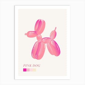 Pink Dog Art Print