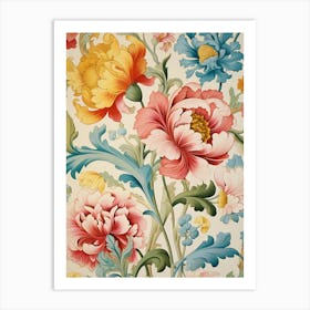 Wallpaper Floral Pattern 27 Art Print