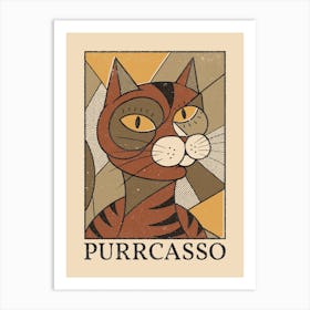 Purrcasso Art Print