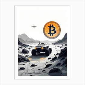 Bitcoin On The Moon 7 Art Print