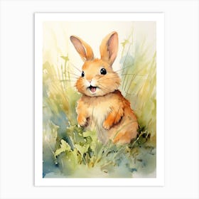 Bunny Drawing Rabbit Prints Watercolour 6 Art Print