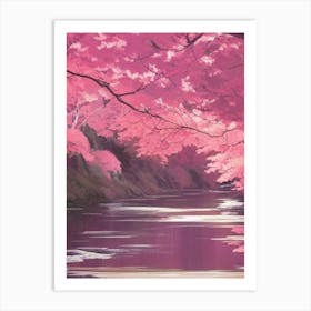 Pink Cherry Blossoms Art Print