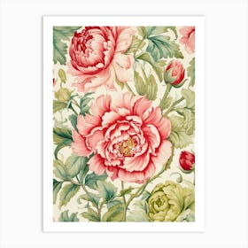 Peony Wallpaper 1 Art Print