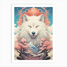 Wolf In The Sky 3 Art Print