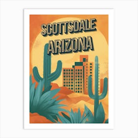 Retro Charm of Scottsdale - Vintage Arizona Art Print