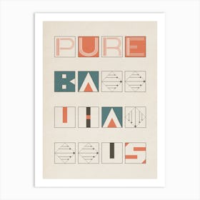 Pure Bauhaus Vintage Poster Art Print