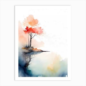 Watercolor Tree Painting 3 Art Print