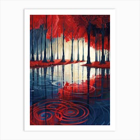 Red Forest 2 Art Print