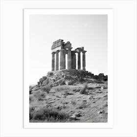 Agrigento, Italy, Black And White Photography 1 Art Print