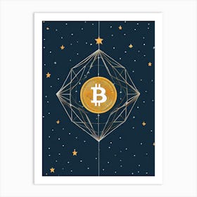 Bitcoin In The Sky Art Print