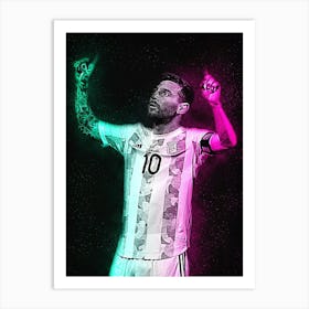 Lionel Messi Galaxy Art Print