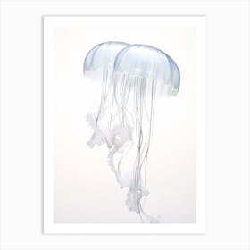 Moon Jellyfish Simple Painting 6 Art Print