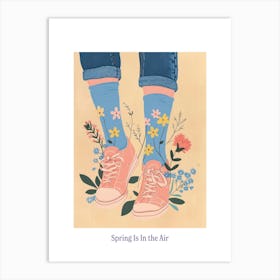 Spring In In The Air Pink Shoes And Wild Flowers 6 Art Print