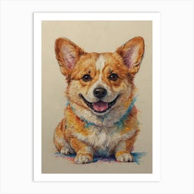 Corgi Dog Art Print