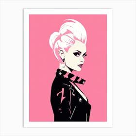 Minimalist Pink Punk Anthem Art Print