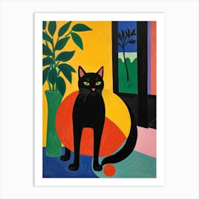 Cat In A Room Art Print