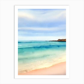 Scarborough Beach, Australia Watercolour Art Print