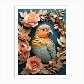 Bird In A Wreath 11 Art Print