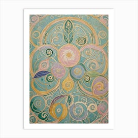 Pastel Swirlies Art Print