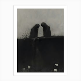 Dark Gothic Two Ghosts Art Print