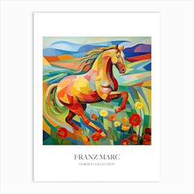Franz Marc Inspired Horses Collection Painting 01 Art Print