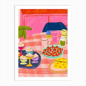 Table Full Of Food 1 Art Print