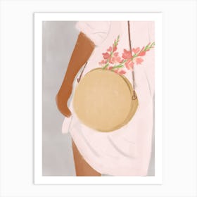 Woman With A Bag Art Print