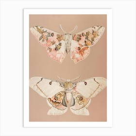 Luminous Butterflies William Morris Style 7 Art Print