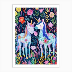 Unicorn Friends Fauvism Inspired Art Print