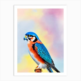 American Kestrel Watercolour Bird Art Print