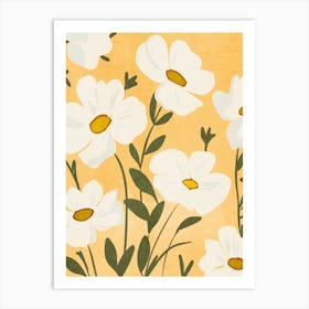 White Flowers 4 Art Print
